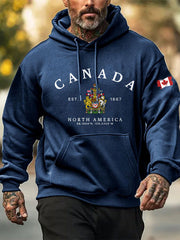 Men's Canada Print Casual Hoodie