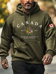 Men's Canada Print Casual Hoodie