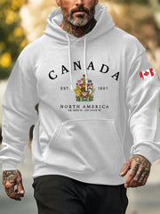 Men's Canada Print Casual Hoodie
