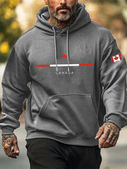 Men's Canada Print Casual Hoodie