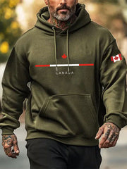 Men's Canada Print Casual Hoodie