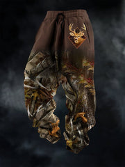 Men's Vintage Western Elk Casual Pants