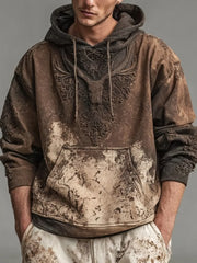 Men's Western Elk Printed Hoodie