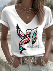 Women's All Child Matters Printed Casual T-shirt