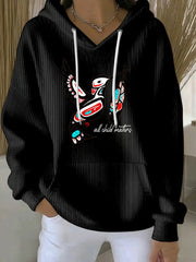 Women's All Child Matters Printed Casual Hoodie