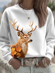 Women's autumn animals Regular Sweatshirt