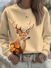 Women's autumn animals Regular Sweatshirt