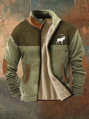 Men's Vintage Western Elk Printed Casual Sweatshirt