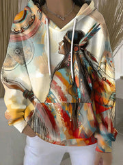 Women's Indigenous Art Print Hoodies