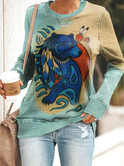 Women's Indigenous Art Print Sweatshirts