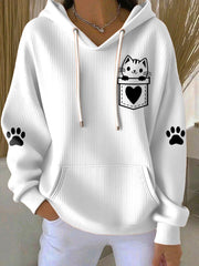 Women's Cat Hooded Sweatshirt