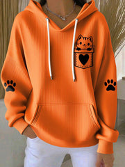 Women's Cat Hooded Sweatshirt