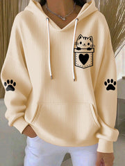 Women's Cat Hooded Sweatshirt