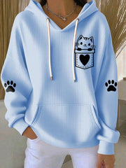Women's Cat Hooded Sweatshirt