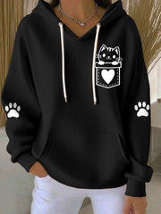 Women's Cat Hooded Sweatshirt