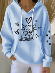 Women's West Highland Cow Print Long Sleeve Top