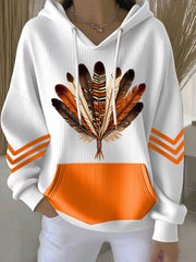 Women's Clothing Indigenous Feather Art Hoodies