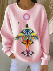 Women Indigenous Feather Art Sweatshirts
