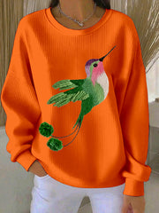 Women's Hummingbird Embroidered Sweatshirt