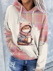 Women's Cat Printed hoodie