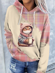 Women's Cat Printed hoodie