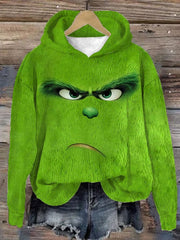 Women's Funny Classic Christmas Character Print Casual Hoodie