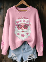 Women's pink Santa Claus tops