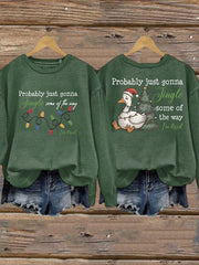 Women's Probably Just Gonna Jingle Some Of The Way I'm Tired Print Sweatshirt