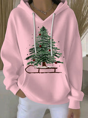 Women's Christmas Print Casual Hoodie