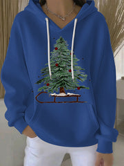 Women's Christmas Print Casual Hoodie