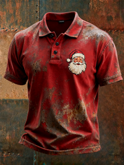 Men's Santa Claus printed casual top