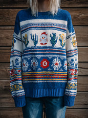 Women's Christmas Pattern Cozy Knitted Sweater