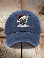 Unisex Christmas Hat Pug Print Hat