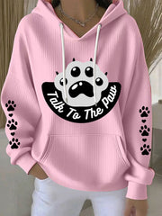 Women's Talk To The Paw Dog Hoodies
