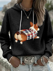 Women's Dog Art Print Hoodie