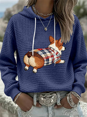 Women's Dog Art Print Hoodie