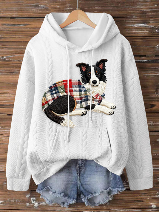 Women's Dog Art Print Hoodie