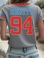 Women's Bunny Football Music Lover Printed T-shirt