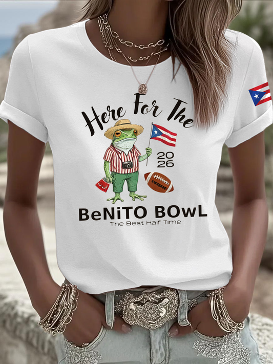 Women's Here For The Benito Bowl Iron On Short Sleeve T-Shirt