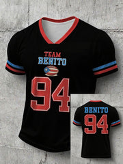 Men's Bunny Football Music Lover Printed T-shirt