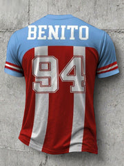 Men's Bunny Football Music Lover Printed T-shirt