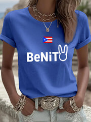 Women's Puerto Rican singer printed T-shirt