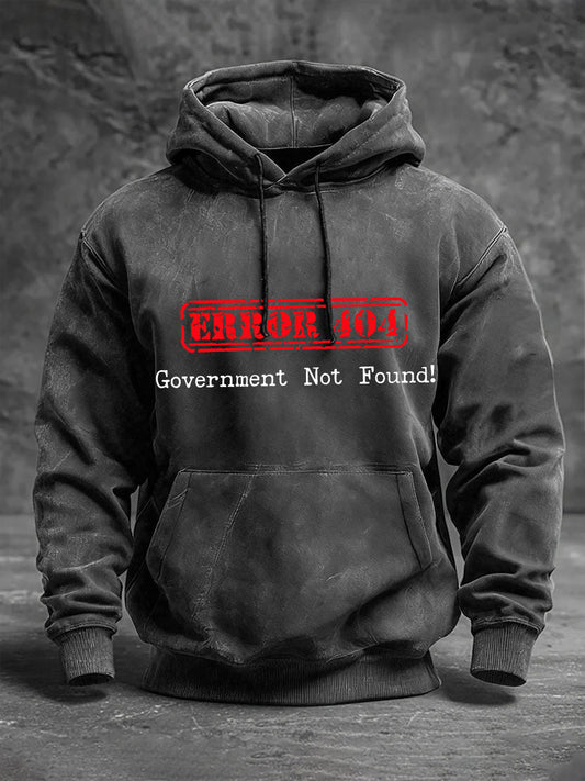 Men's Error 404 Government Not Found Hoodies