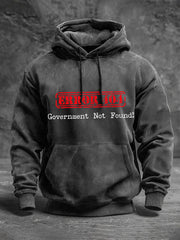 Men's Error 404 Government Not Found Hoodies