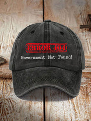 Error 404 Government Not Found Unisex Hats