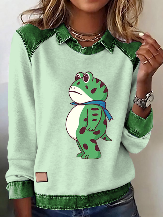 Women‘s Portland Frog Resist Printed Long Sleeve Shirt
