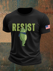 Men's Retro Resist Frog Printed T-shirt
