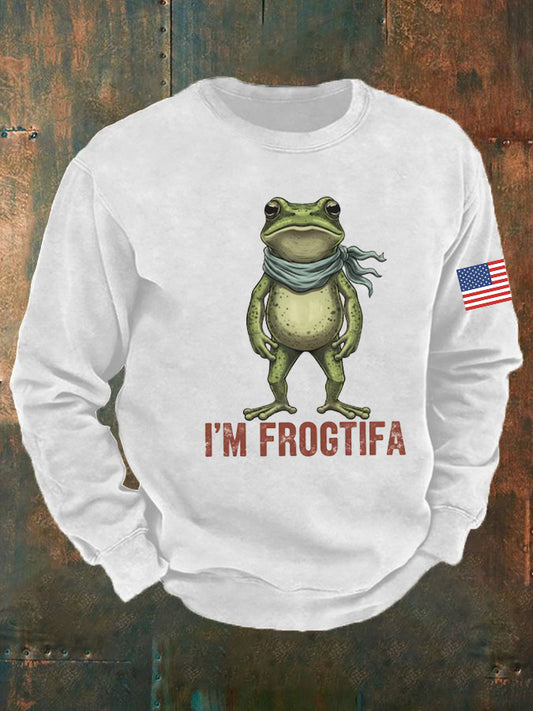 Men's Retro Resist Frog Crew Neck Sweatshirt
