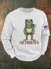 Men's Retro Resist Frog Crew Neck Sweatshirt
