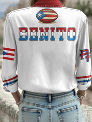 Women's Bunny Football Music Lover Printed Shirt